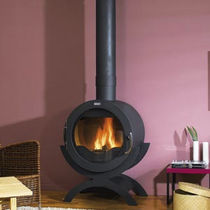 contemporary wood-burning stove (steel) GENES  GODIN