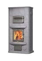 contemporary wood-burning stove (with oven) LYDIA SOLO 1 NunnaUuni