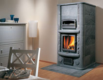 contemporary wood-burning stove (with oven) MARKETTA SOLO 1 NunnaUuni