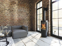 contemporary wood-burning stove DELHI hase