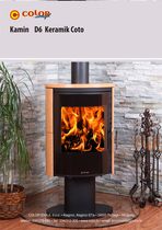 contemporary wood-burning stove D6 SOLO CERAMIC Color Emajl Doo