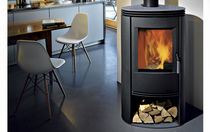 contemporary wood-burning stove (cast iron and steel) WODTKE: JAMI FONDIS