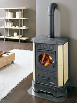 contemporary wood-burning stove (ceramic) AIRY PENTA cadel