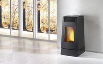 contemporary wood pellet boiler stove LINEA Pellet XW  Caminetti Montegrappa