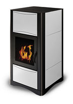 contemporary wood pellet boiler stove ERGOFLAM IDRO STEEL 15 KW Calux Srl