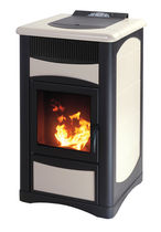 contemporary wood pellet boiler stove ERGOFLAM IDRO PLUS 15 KW  Calux Srl