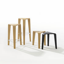 contemporary wood stool PLY by Lievore Altherr Molina Arper