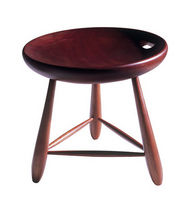 contemporary wood stool MOCHO by Sergio Rodrigues Triode Design