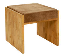contemporary wood stool BLOCK Pavilion rattan