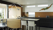 contemporary wood veneer kitchen (with island)  Henrybuilt