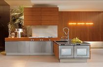contemporary wood veneer / stainless steel kitchen EXTRA 04 MK CUCINE