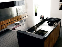 contemporary wood veneer / stainless steel kitchen EVOLUTION TONCELLI