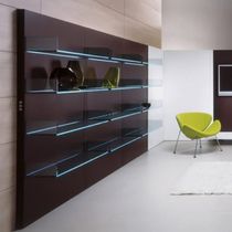 contemporary wooden and glass bookcase LIGHTERIE by Urbino&Lomazzi TONELLI Design