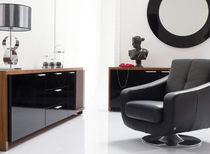 contemporary wooden and glass sideboard CASCADE Kler