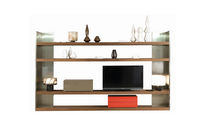 contemporary wooden and metal shelf LES CONTEMPORAINS: NOXIS by L. Gorgoni ROCHE BOBOIS