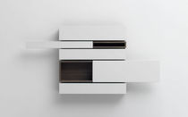 contemporary wooden and metal wall shelf HORIZONTALS by Shigeru Uchida  pastoe