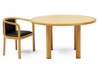contemporary wooden boardroom round table QUATTRO by Manfred Petri Geiger