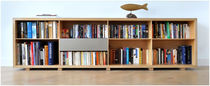 contemporary wooden bookcase LONG & LOW ccoldsign
