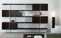 contemporary wooden bookcase BLADE uno design
