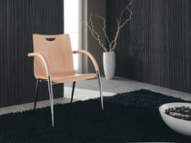 contemporary wooden chair with armrests INGRID : V739 by Jan Sabro Vibiemme