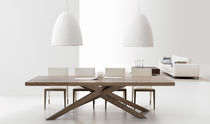 contemporary wooden dining table ES&middot;SENCIAL Planum, Inc.