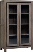 contemporary wooden display case (recycled teak) M113G KOK MAISON
