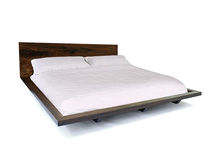 contemporary wooden double bed CLARO WALNUT BED #3 Hudson Furniture