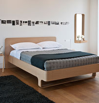 contemporary wooden double bed LOOP case