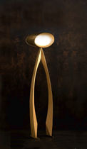 contemporary wooden floor lamp L'OEIL (FLOOR) Wood & Light by Omar Sherzad