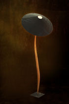 contemporary wooden floor lamp (adjustable) FLOOR BIG Wood & Light by Omar Sherzad