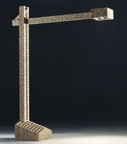 contemporary wooden floor lamp (adjustable arm) LEONARDO MIRABILI Arte d'Abitare
