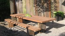 contemporary wooden garden table PLANKEBORD THORS DESIGN