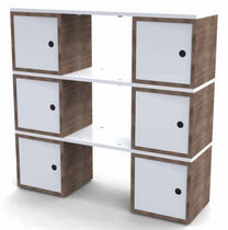 contemporary wooden modular shelf BOX AND PLANK Duffy London