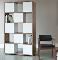 contemporary wooden modular shelf SLIDE by Bethan Gray case