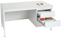 contemporary wooden office desk with metal structure  GURKAN
