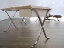 contemporary wooden office desk with metal structure BARCELLONA SABINOAPRILE/Interior Design