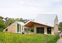 contemporary wooden prefab house BRUHIN Haring Engineering Ltd 