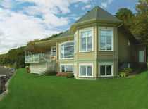 contemporary wooden prefab house (traditional style) BRUSSELS modulex-international.com