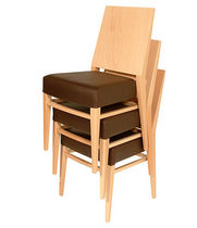 contemporary wooden stacking chair TIMBERLY ISA International