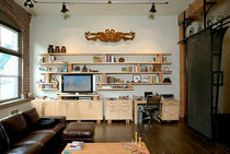 contemporary wooden TV wall unit  Grey Design Studio