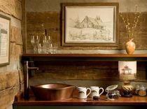 copper counter top washbasin TULIP 18" x 7.75" Diamond Spas