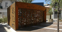 COR-TEN steel facade cladding Kiosque Cor-ten by Marc Aurel MA STUDIO SARRAGALA