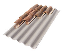 corrugated colored fiber cement roofing panel TEGOLIT 235 EDILFIBRO SPA