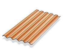 corrugated colored fiber cement roofing panel HELIOLIT&reg; EDILFIBRO SPA