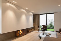 custom contemporary fireplace (wood-burning closed hearth) LINE  Waco & C&deg;