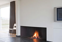 custom contemporary fireplace (wood-burning open hearth)  Waco & C&deg;