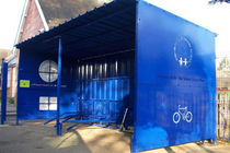 cycle stand with shelter for public spaces  New Forest Metal Work