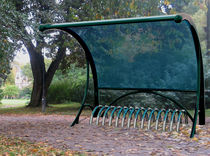 cycle stand with shelter for public spaces CYCLOBIK BLUE ARTOTEC