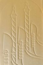 decorative imitation leather wooden wall panel GONDOLAS LA DRAPE INTERNATIONAL