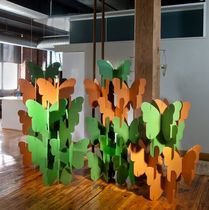 decorative wall panel in recycled cardboard BUTTERFLY NOMAD by  MIO